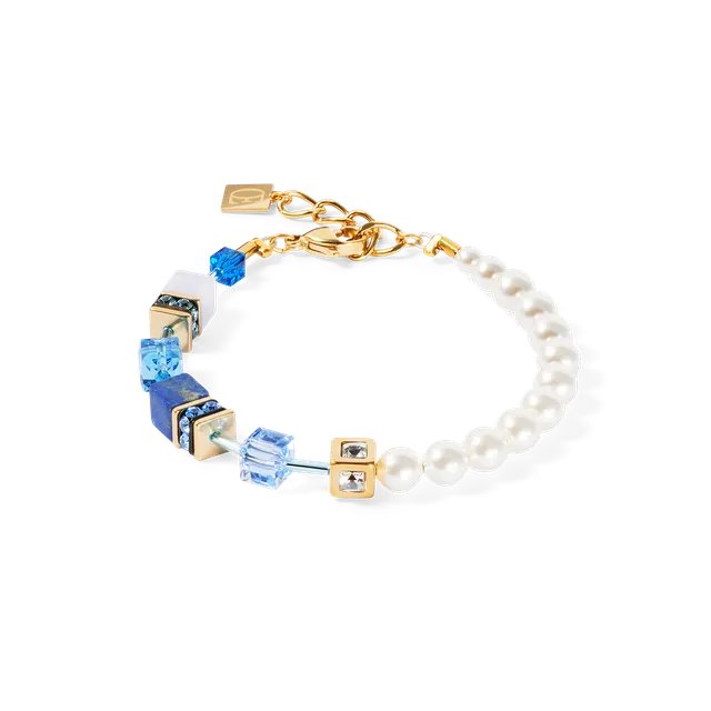coeur-de-lion-geocube-precious-fusion-pearls-armband-blau image 1