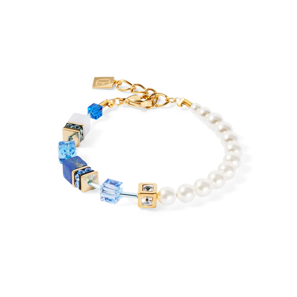 coeur-de-lion-geocube-precious-fusion-pearls-armband-blau image 1