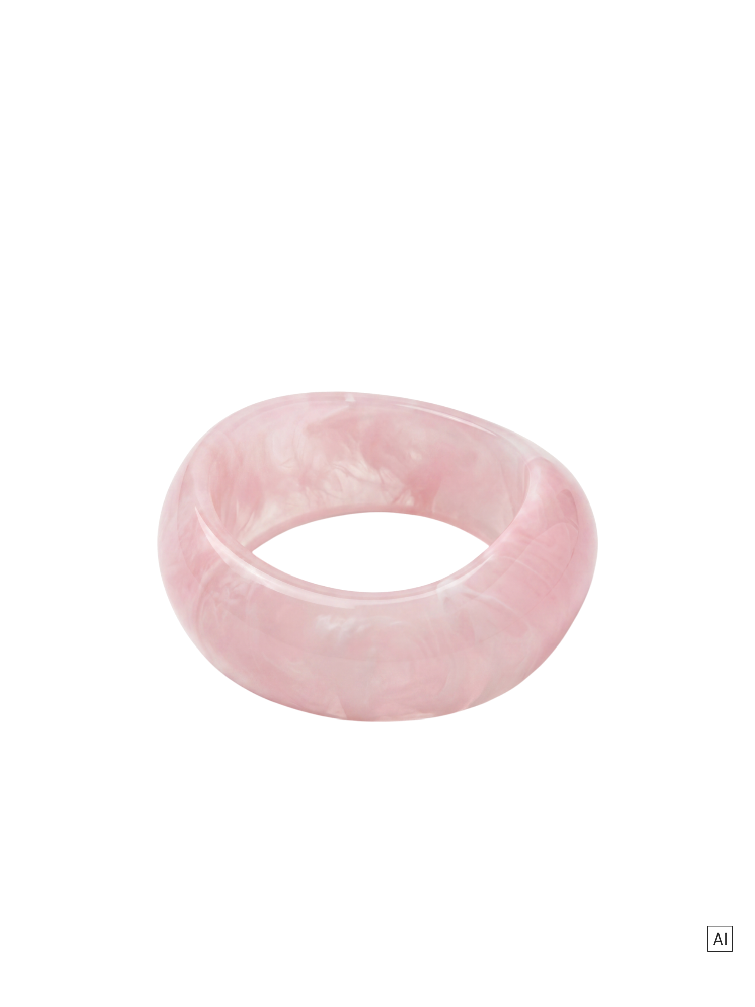 purelei-colorful-big-bangle-armreif-aus-harz-in-rosa-hellblau-beige image 1