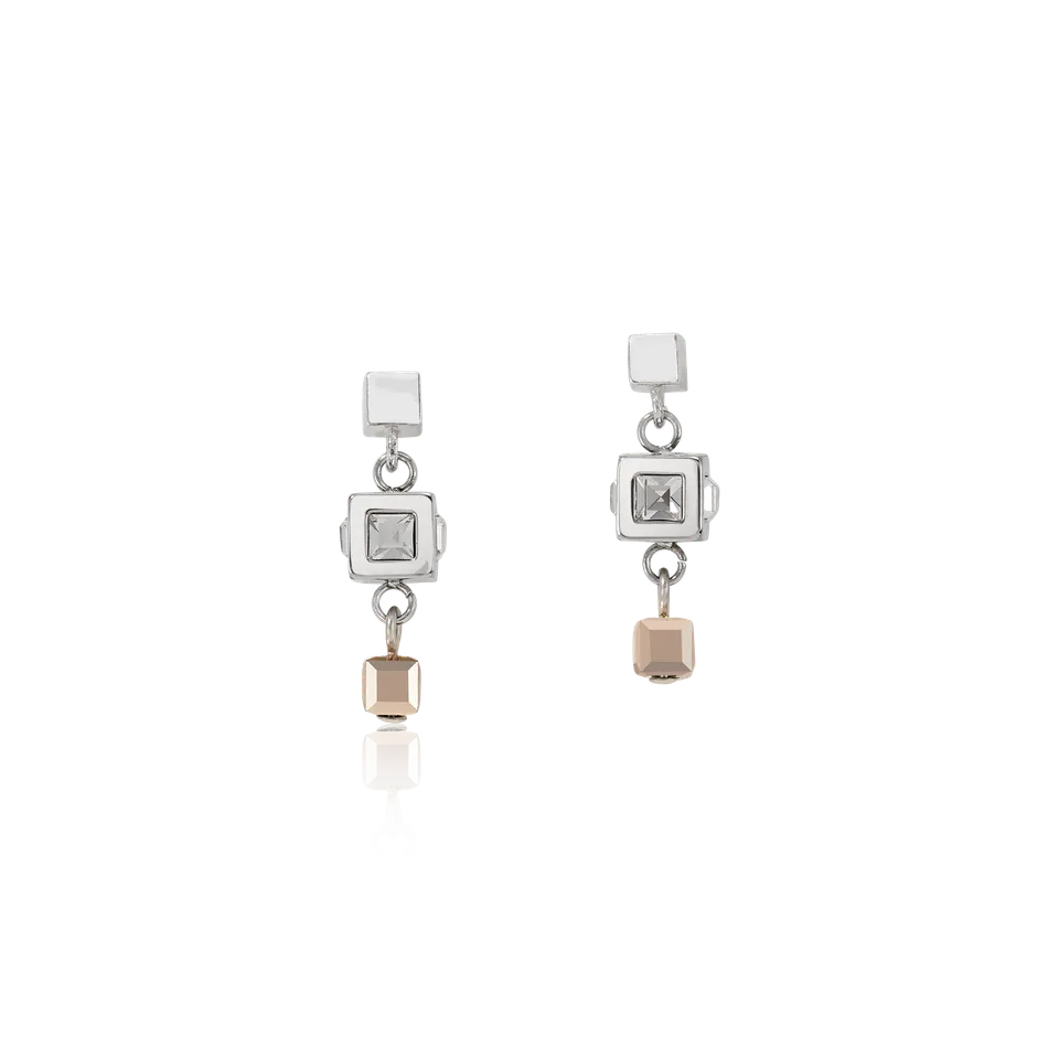 coeur-de-lion-geocube-cluster-ohrringe-silber-rosegold image 1
