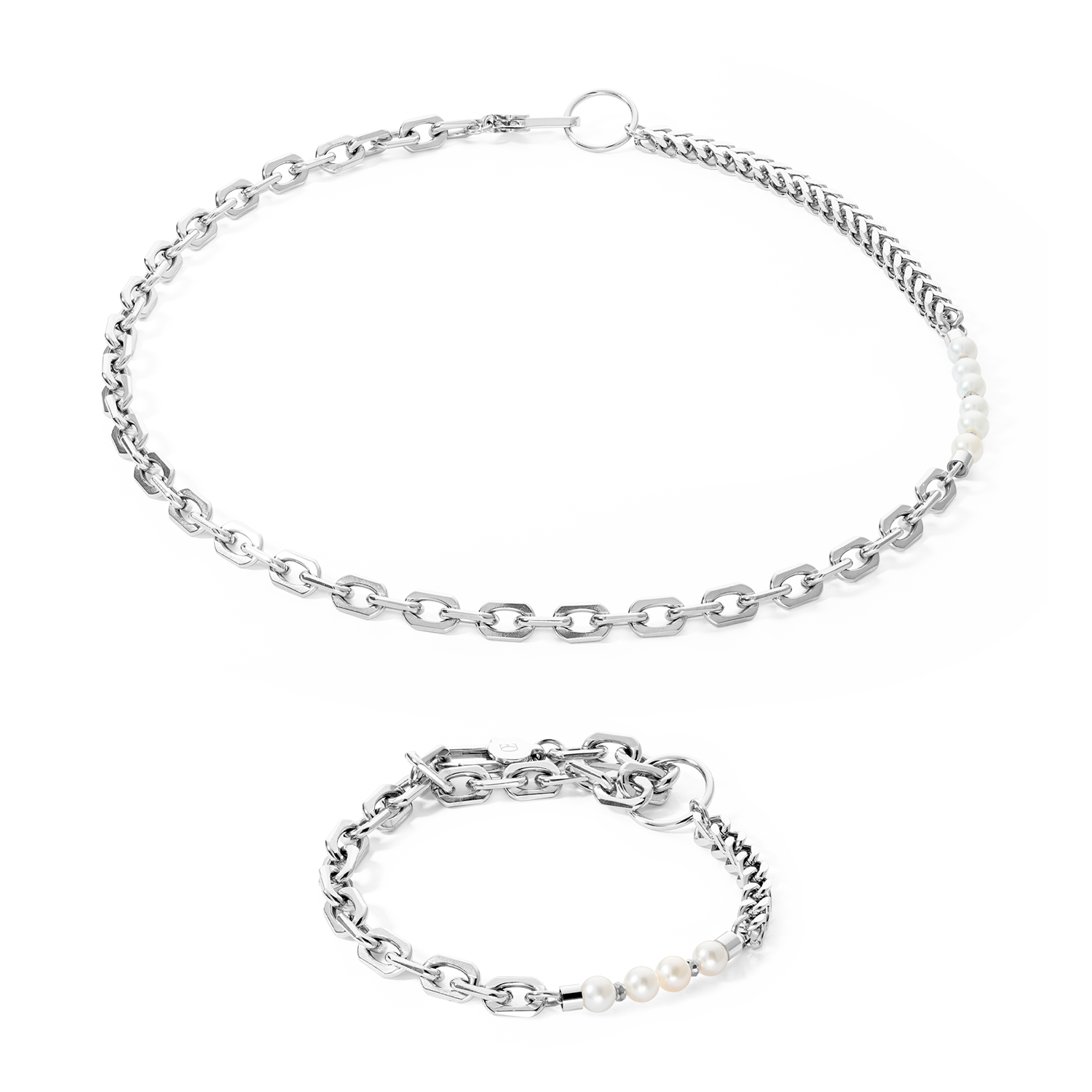 coeur-de-lion-trinity-armband-silber-herren-edelstahl-gliederkette-mit-crystal-p image 3