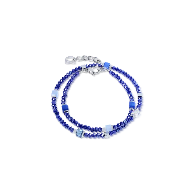 coeur-de-lion-joyful-colours-flex-armband-silber-blau image 1