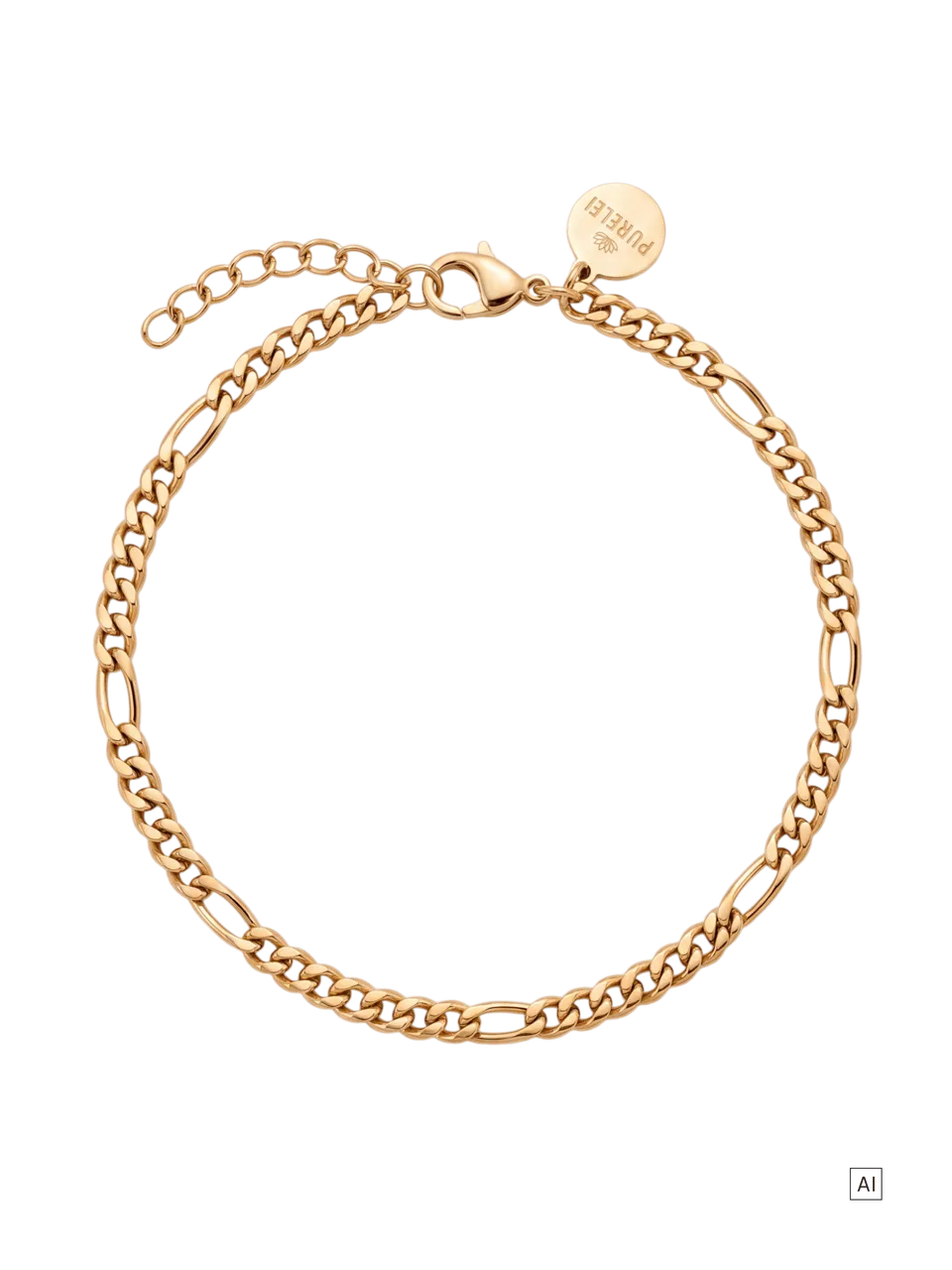 purelei-figaro-armband-19-21-cm-unisex-armband-in-gold-silber image 1