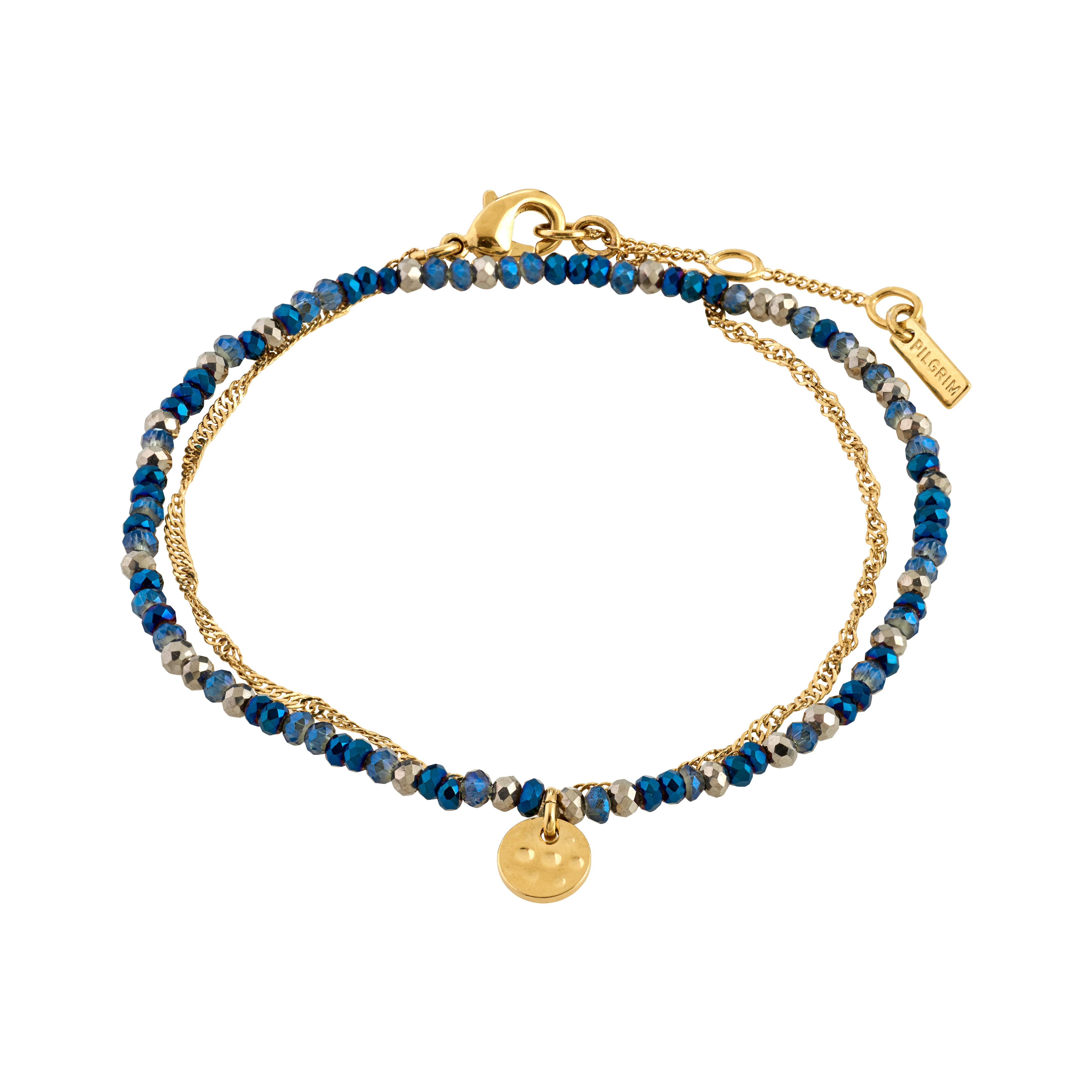 pilgrim-bellamy-geschenkset-armband-2-in-1-set-vergoldet-blau image 4