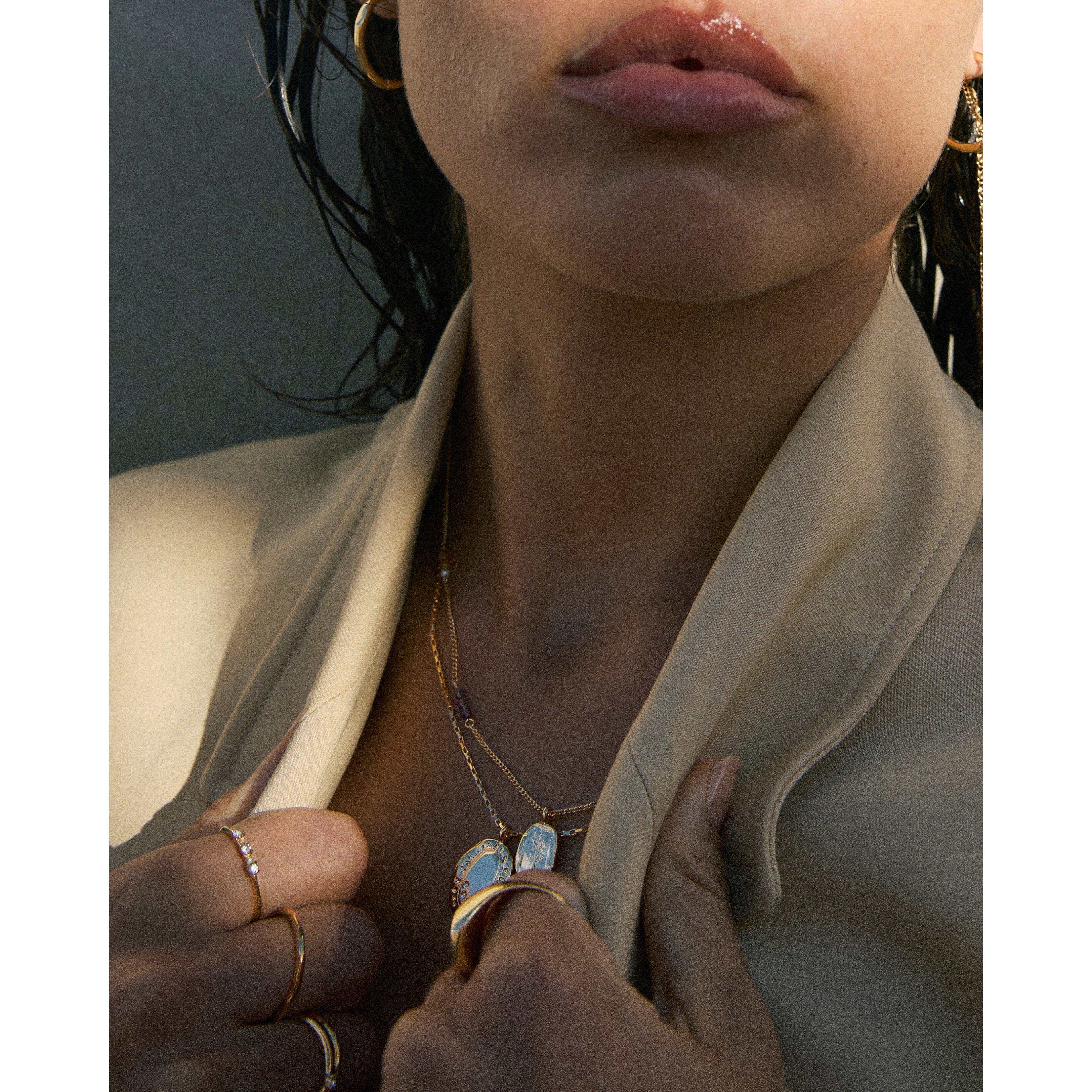 pilgrim-ivarin-ring-set-2-in-1-gold-plated-verstellbar-kristall image 6