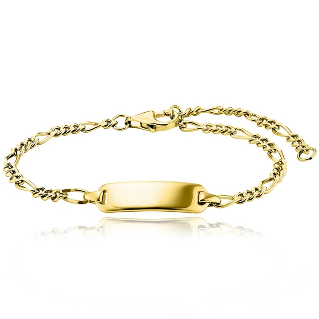 julie-julsen-kids-figaroarmband-silber-925-vergoldet-gravurarmband image 1