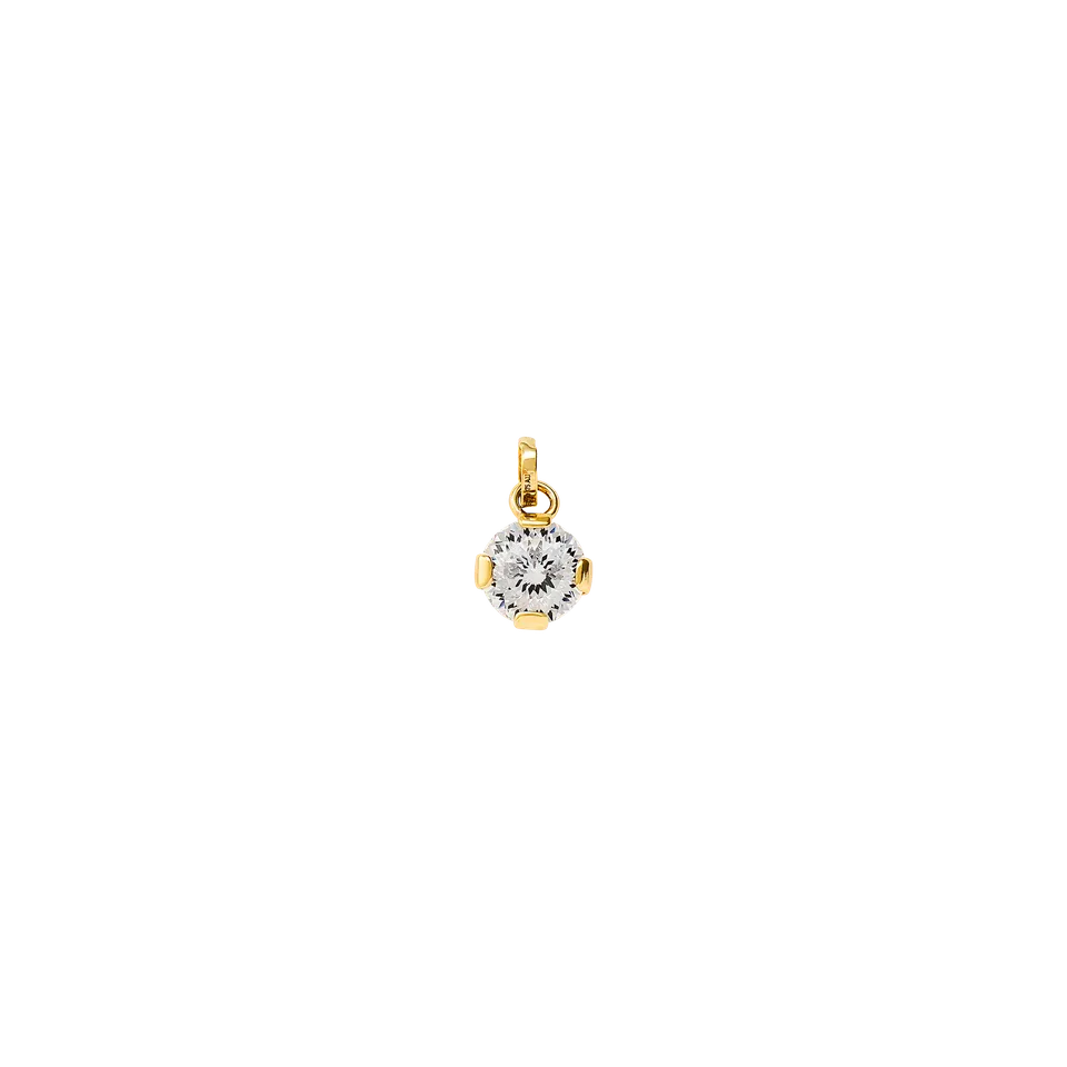 xenox-fine-krappe-anh-nger-585-gelbgold-mit-zirkonia image 1