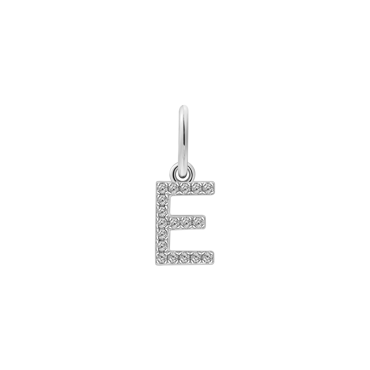 xenox-letter-charm-e-925-sterlingsilber-18k-vergoldung-zirkonia image 2