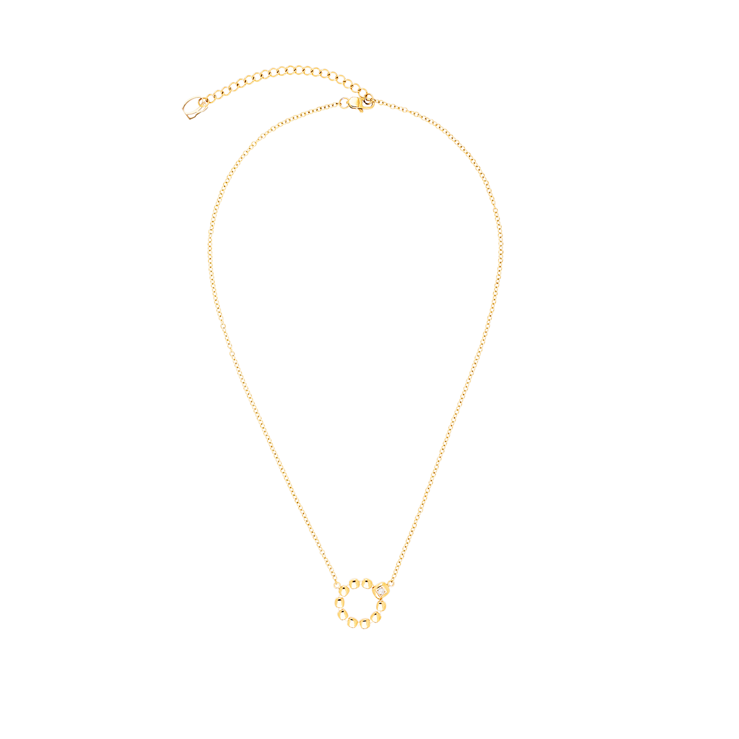 coeur-de-lion-small-soft-cube-circle-glow-halskette-gold-1-8-cm image 1