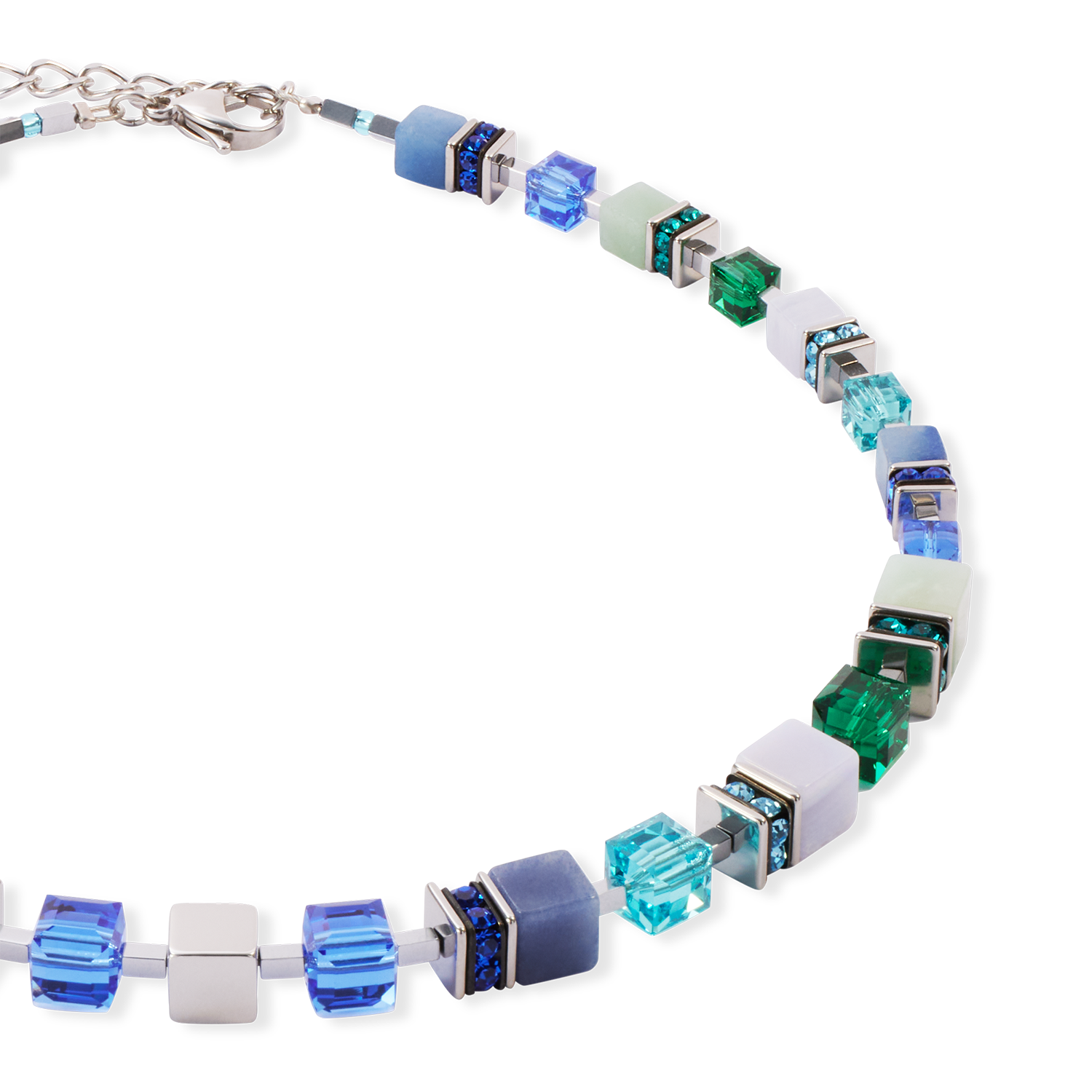 coeur-de-lion-geocube-precious-statement-halskette-silber-ocean image 2