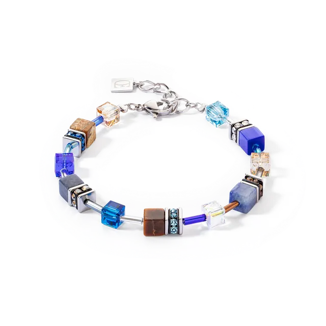 coeur-de-lion-geocube-iconic-precious-armband-blau-braun image 1