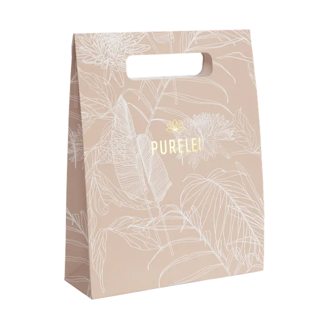 purelei-flora-gift-bag-geschenkverpackung-mauve-wei-gold-26-x-20-5-x-7-cm image 1