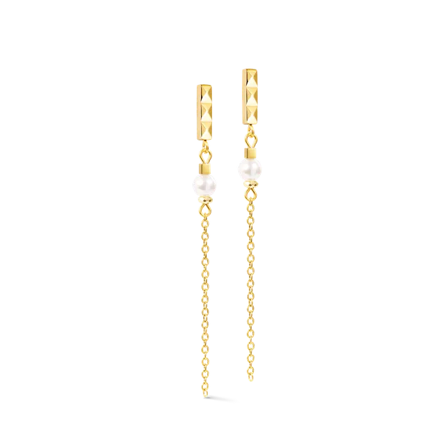 coeur-de-lion-ohrringe-slider-pearl-spike-gold-6-5-cm image 1