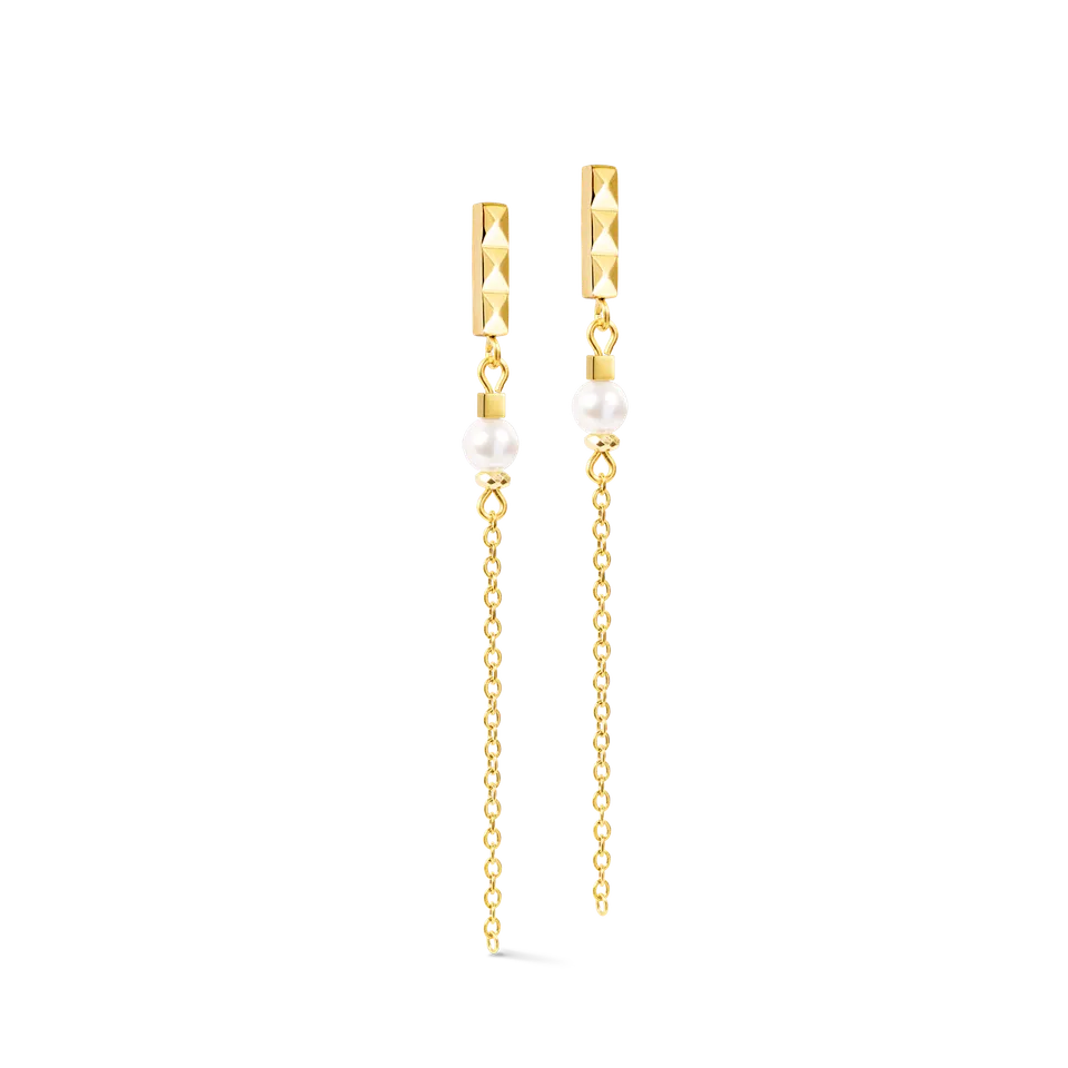 coeur-de-lion-ohrringe-slider-pearl-spike-gold-6-5-cm image 1