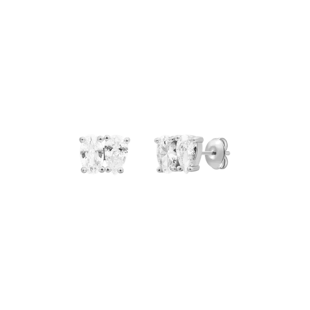 xenox-radiant-duo-ohrstecker-925-sterlingsilber-rhodiniert-mit-zirkonia-oval-tro image 1