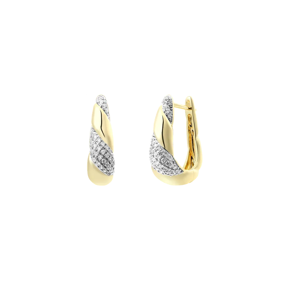 xenox-sculpted-ohrringe-925-sterlingsilber-18k-vergoldung-mit-zirkonia image 1