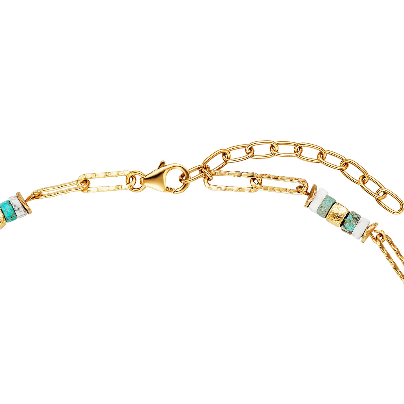 julie-julsen-loving-stones-kette-40-5-cm-t-rkis-jaspis-howlith-vergoldet image 4