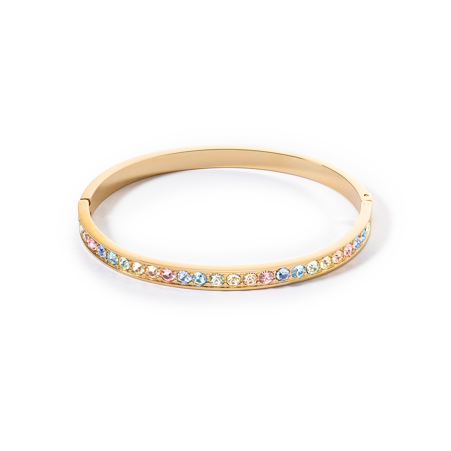 coeur-de-lion-armreif-edelstahl-kristalle-gold-multi-pastell-17-cm image 1
