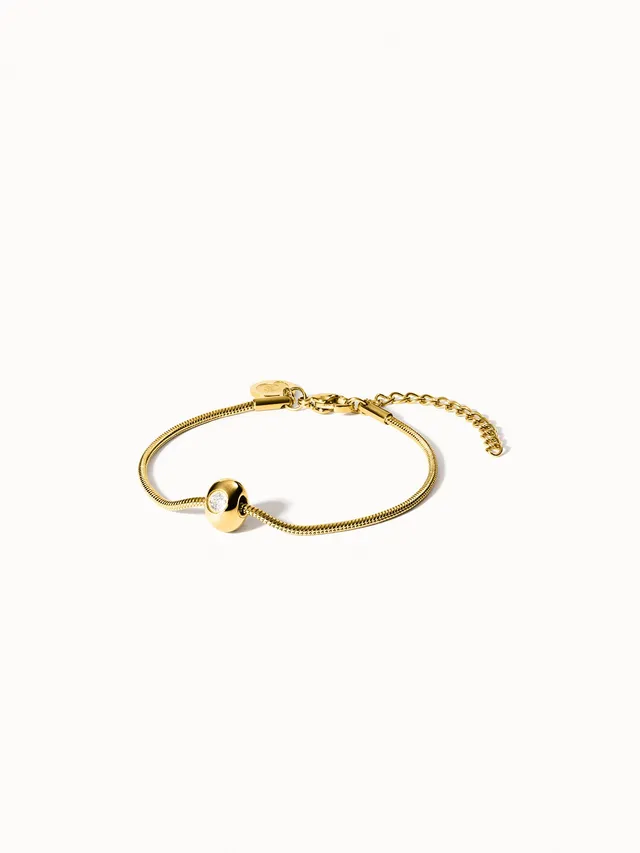 purelei-embrace-beauty-armband-schlangenkette-16-20-cm-mit-zirkonia-kugel image 1