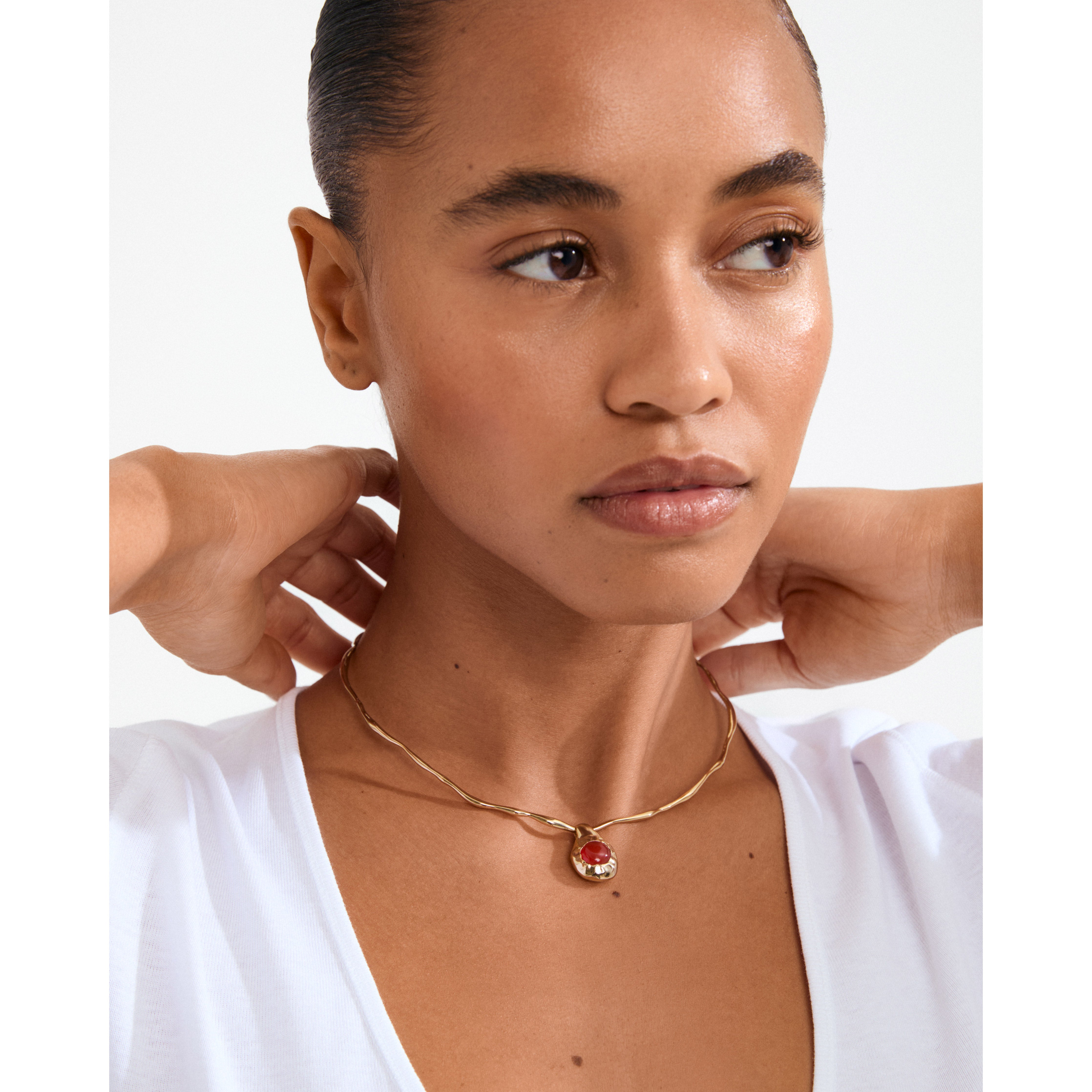 pilgrim-xdea-pave-anh-nger-roter-onyx-18k-vergoldet image 5