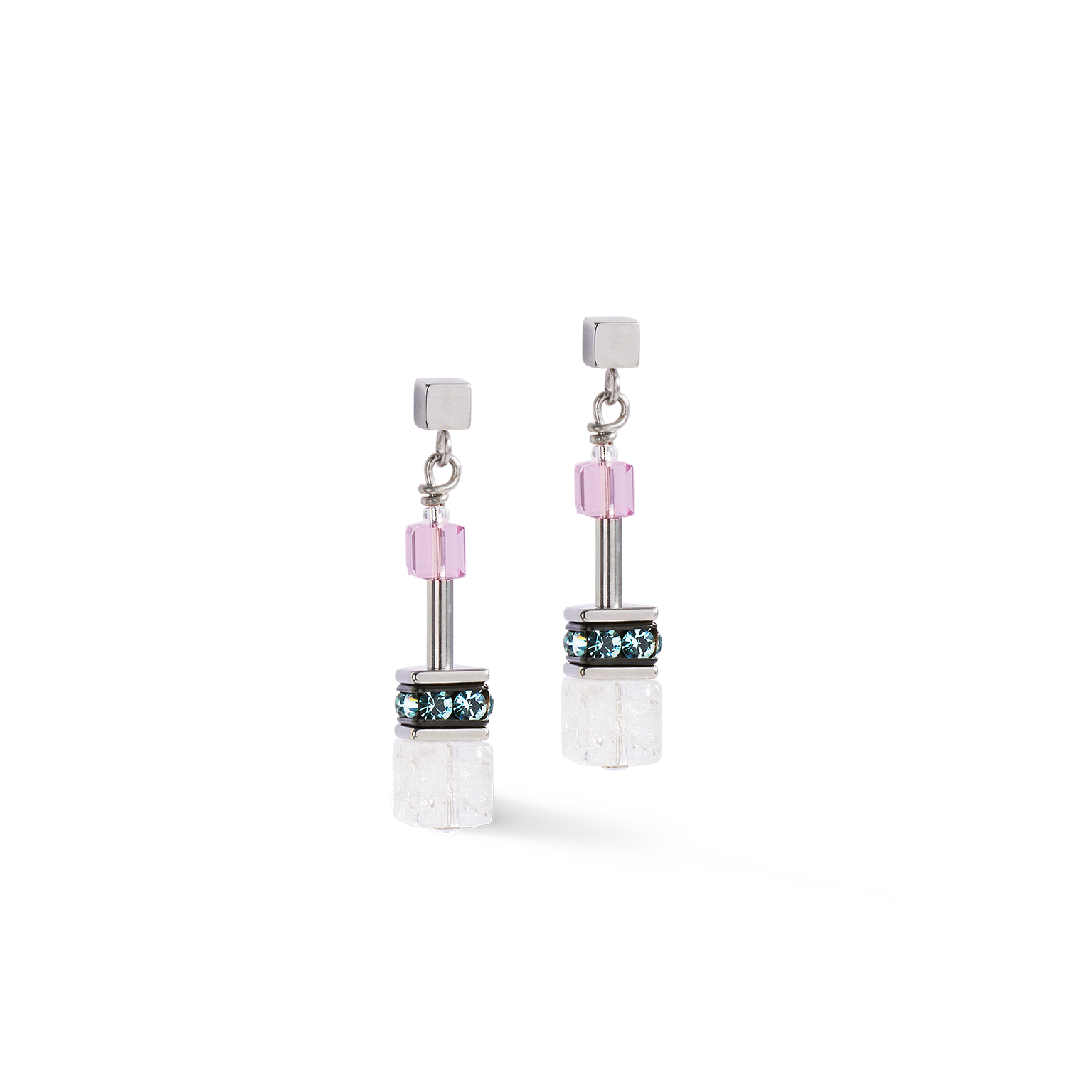 coeur-de-lion-geocube-iconic-precious-ohrringe-rosa-flieder image 1