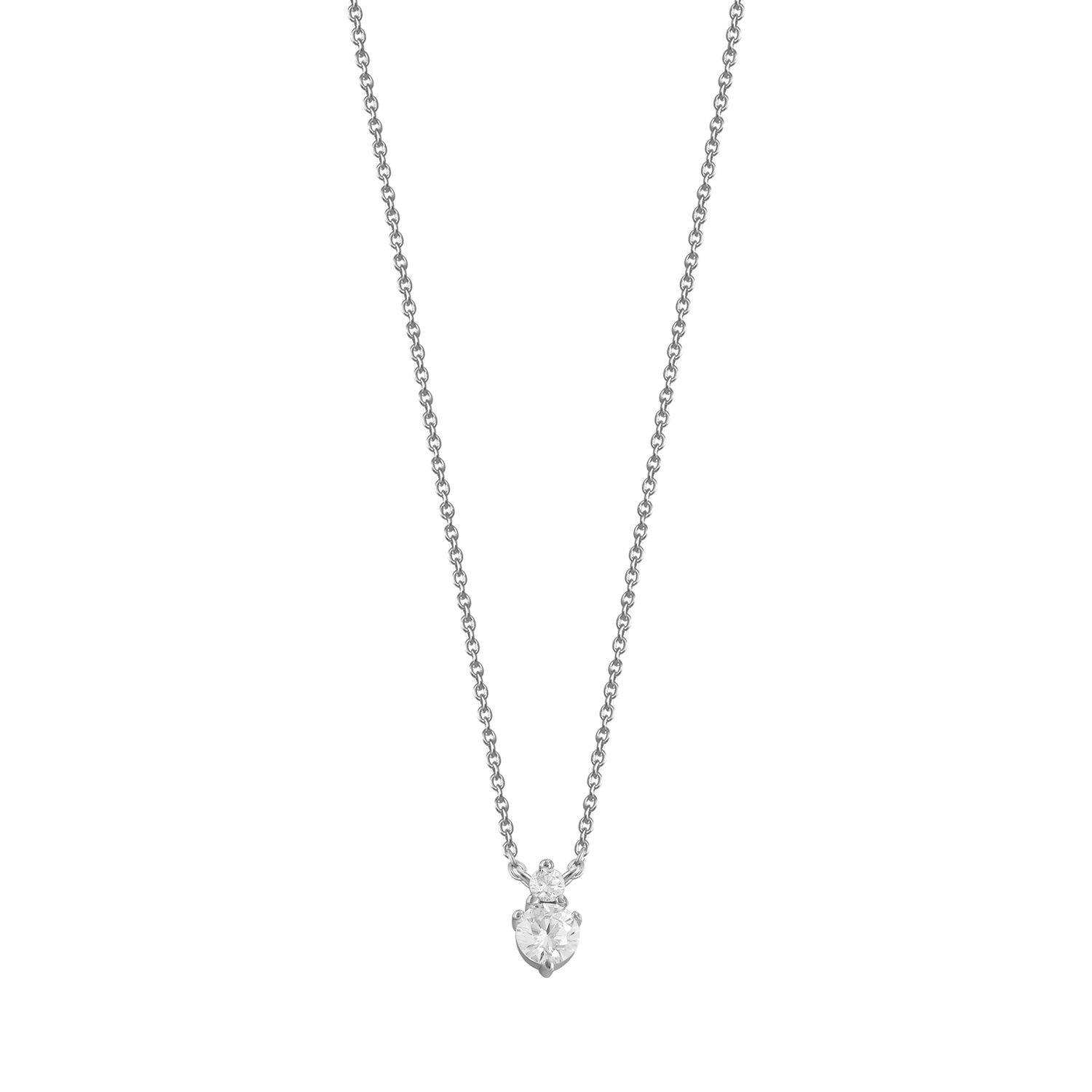 xenox-krappe-halskette-925-sterlingsilber-rhodiniert-mit-zirkonia image 1
