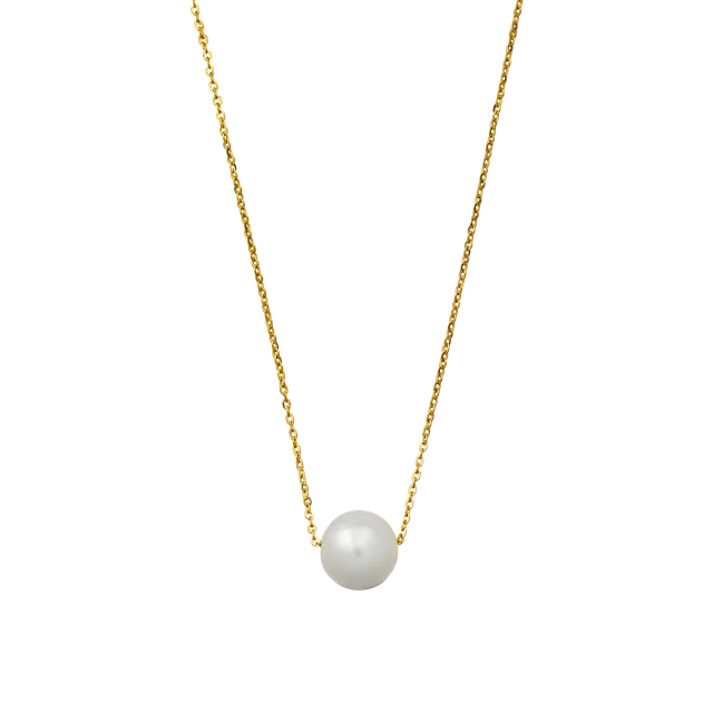 xenox-fine-perlen-halskette-585-gelbgold-mit-s-wasserperle image 1