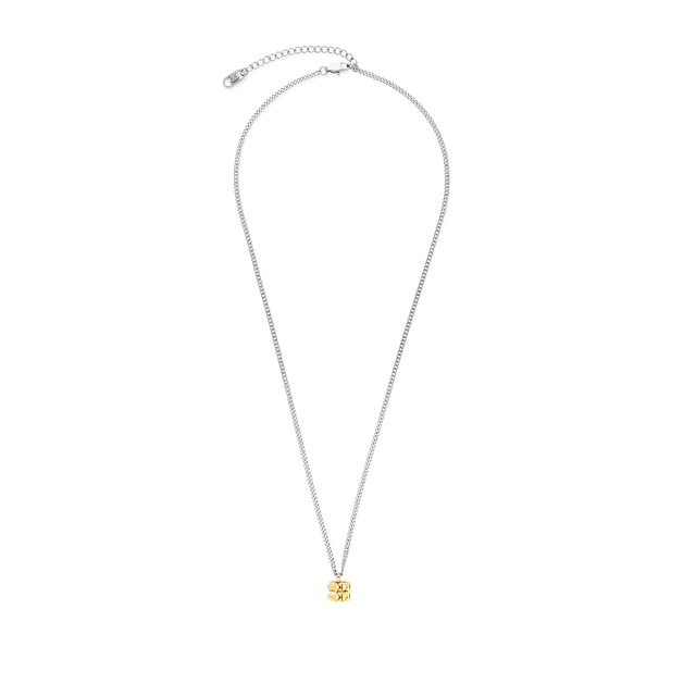 coeur-de-lion-chain-spikes-cube-solo-halskette-gold-silber-50-5-cm image 1