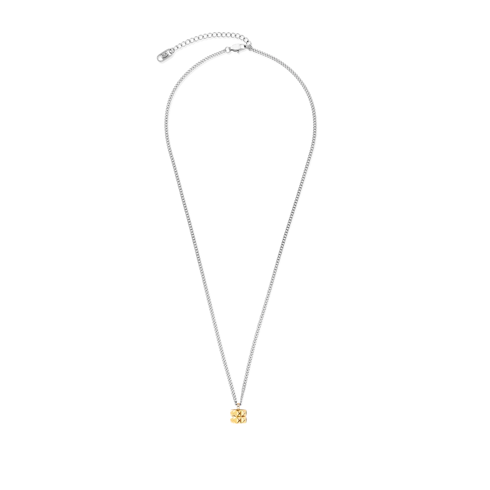 coeur-de-lion-chain-spikes-cube-solo-halskette-gold-silber-50-5-cm image 1