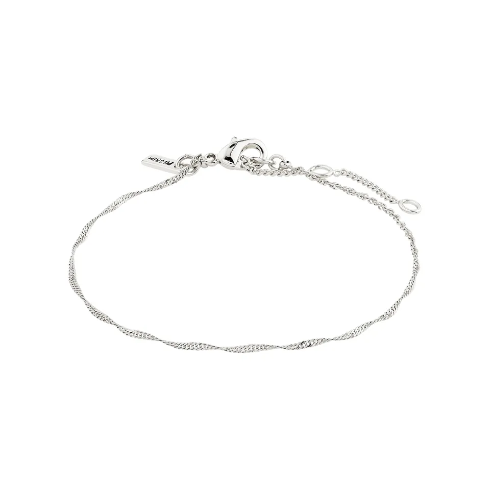 pilgrim-peri-twirl-armband-versilbert-gedrehte-kette image 1