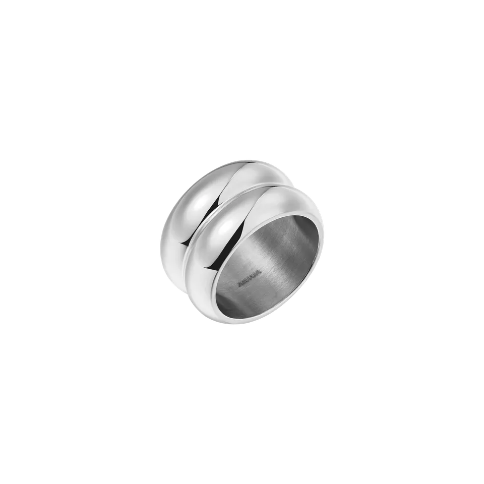 xenox-frame-duo-ring-edelstahl-silberfarben-beschichtet image 1