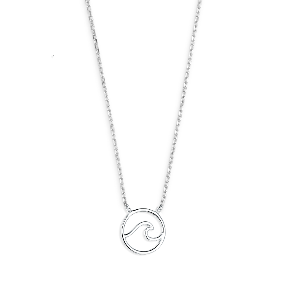 xenox-welle-halskette-925-sterlingsilber-rhodiniert image 1