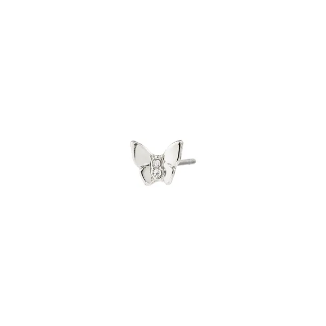 pilgrim-olympia-single-ohrring-schmetterling-versilbert-kristall image 1
