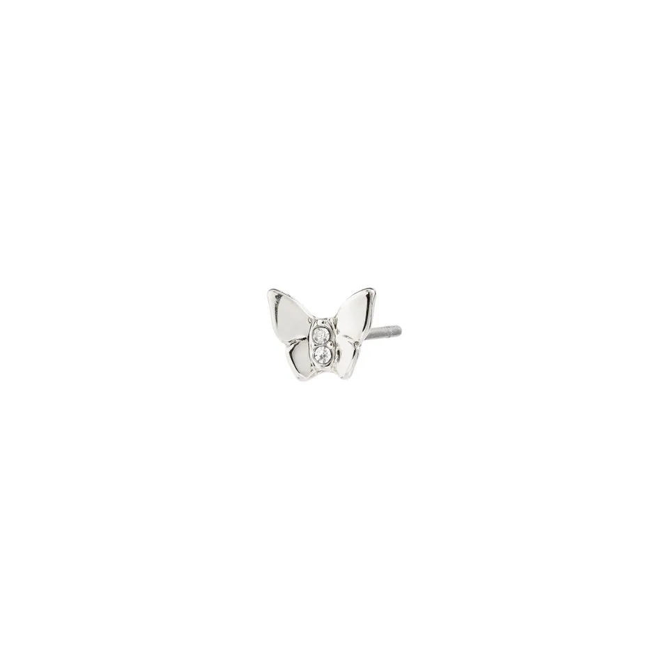 pilgrim-olympia-single-ohrring-schmetterling-versilbert-kristall image 1