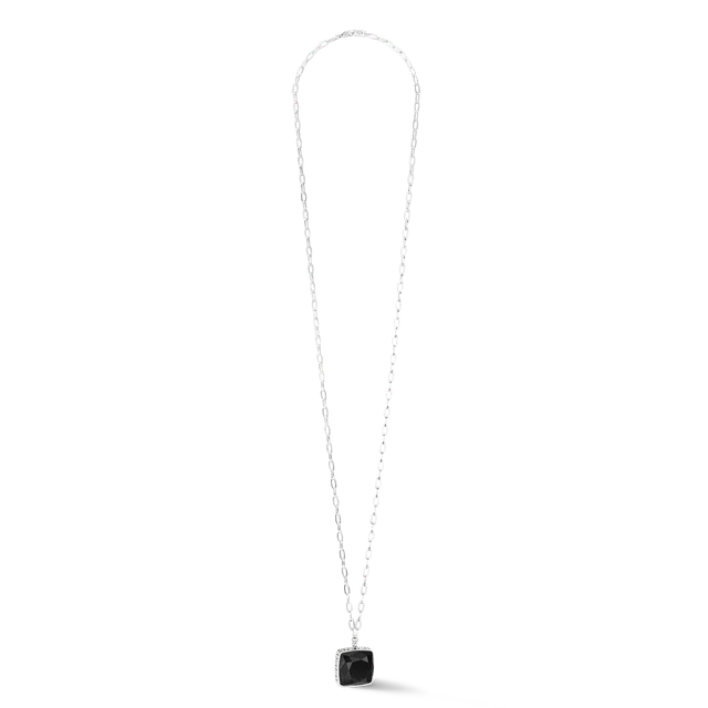 coeur-de-lion-oe-amulett-square-onyx-halskette-silber-schwarz image 1
