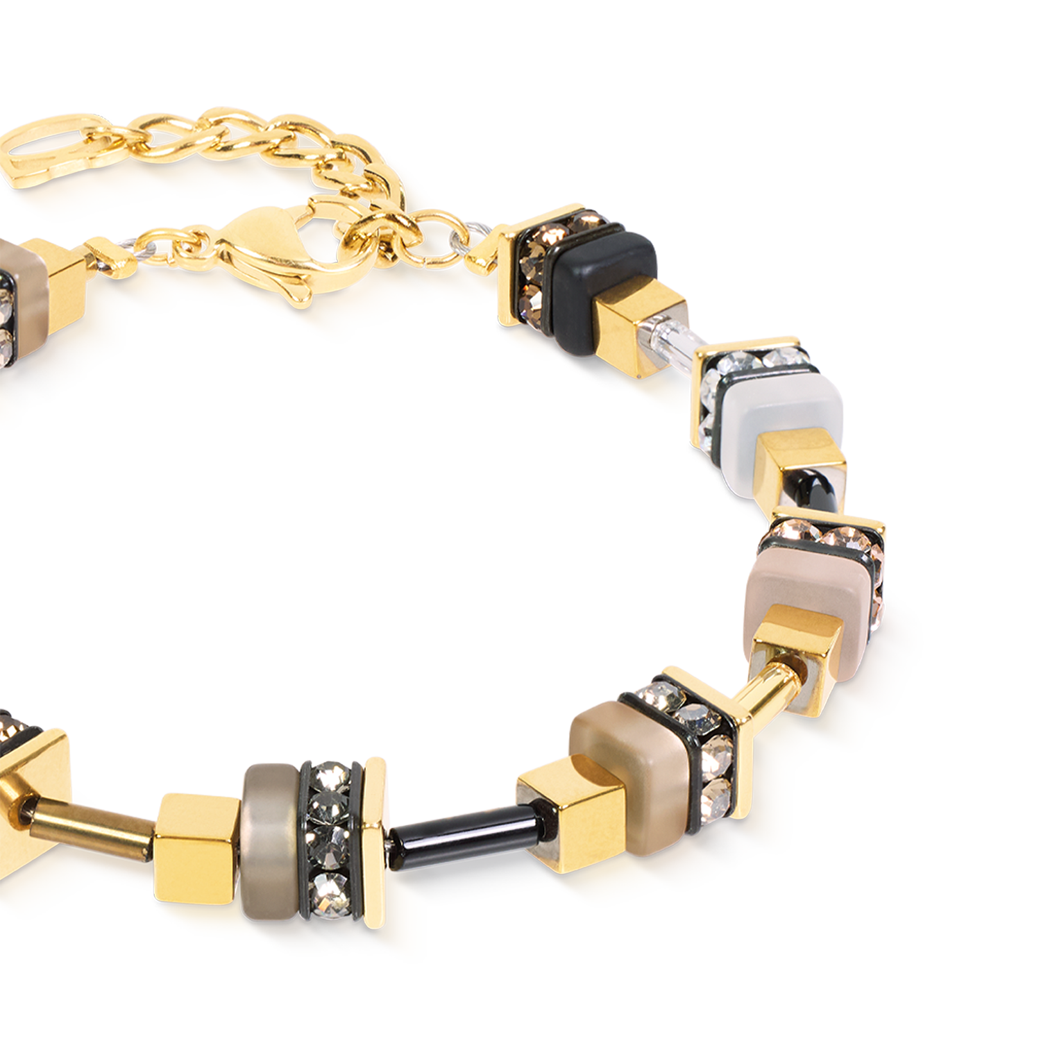 coeur-de-lion-armband-urban-nature-geocube-beige-gold-18-5-cm image 2