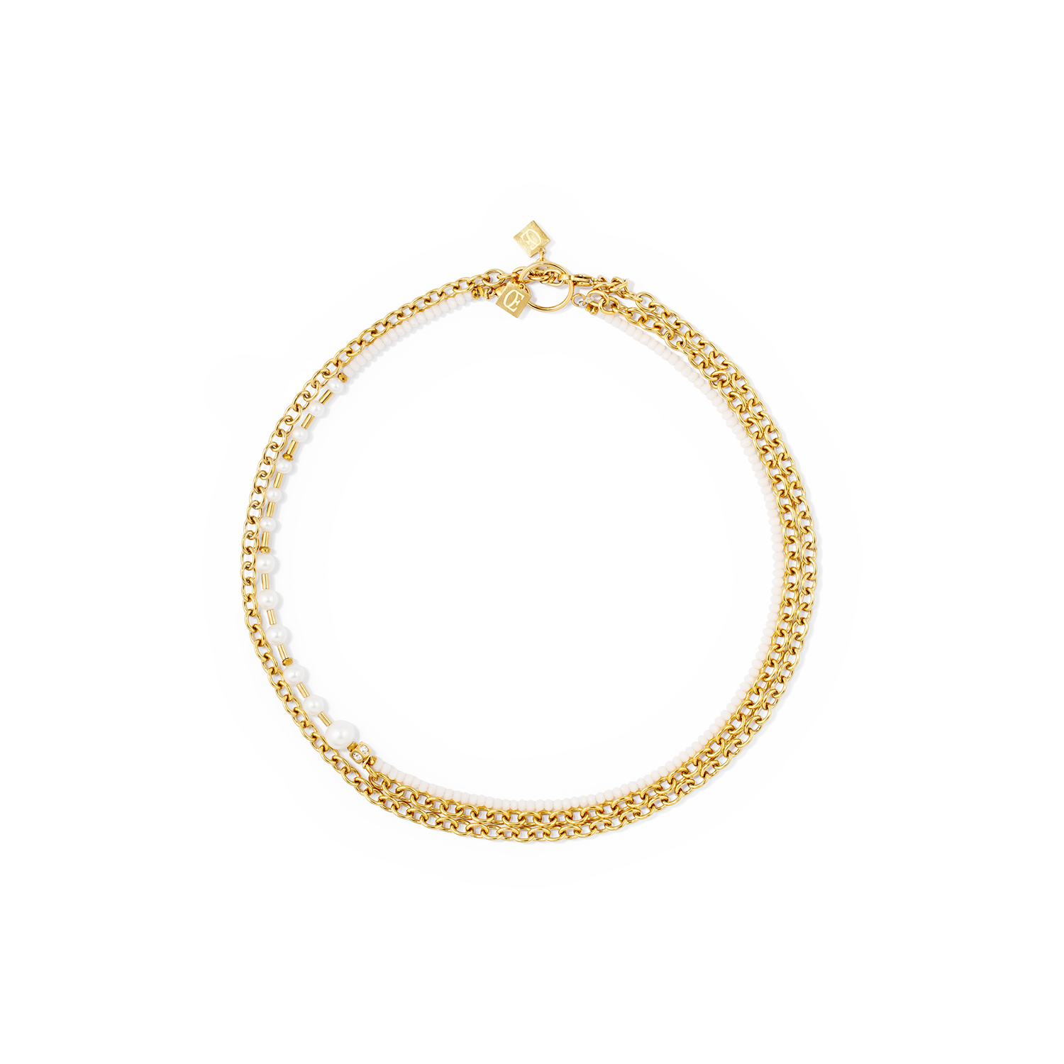 coeur-de-lion-halskette-chain-pearl-fever-wei-gold-s-wasserperle-edelstahl image 1
