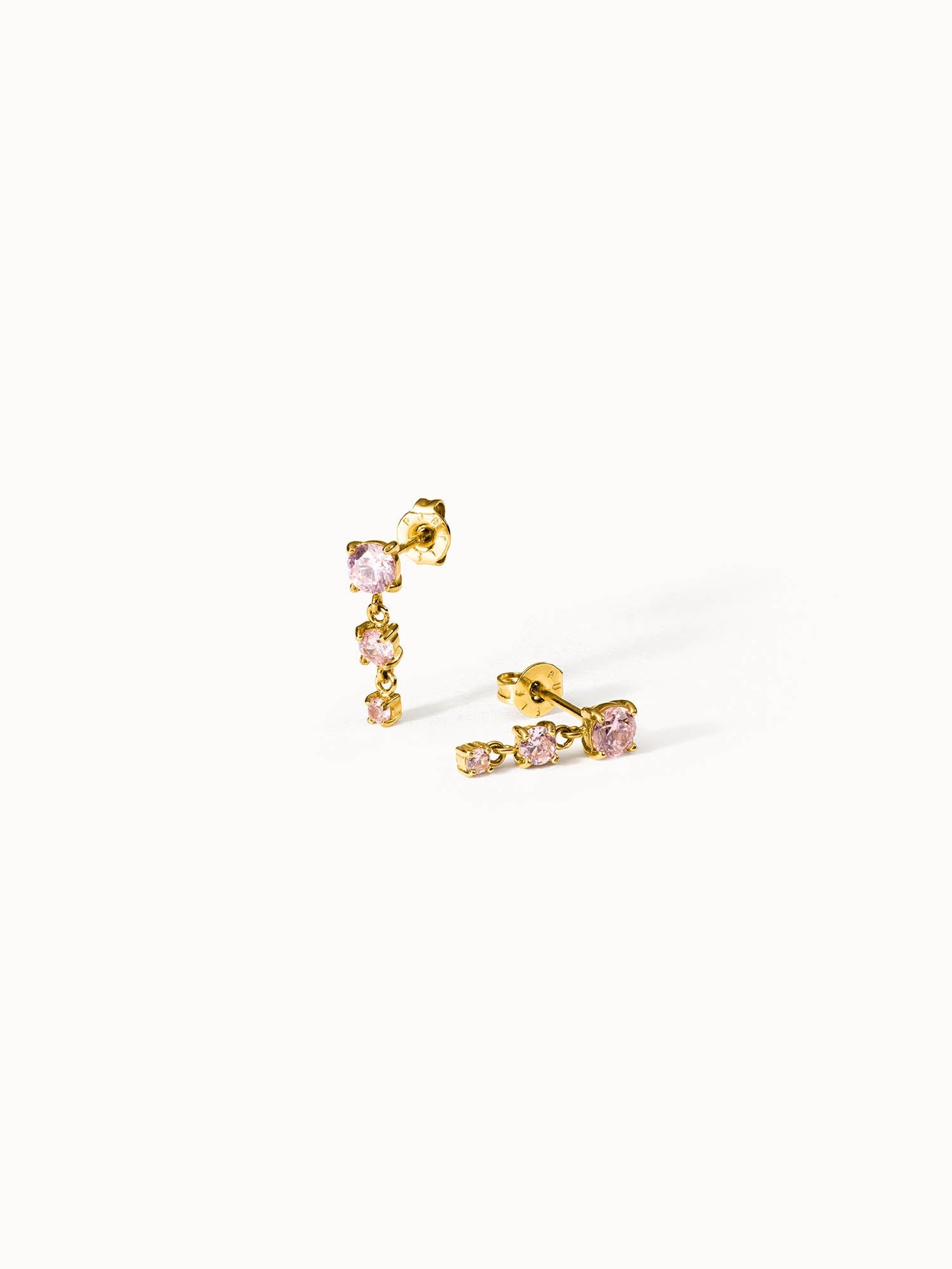 purelei-pink-glamour-ohrringe-pinke-zirkonia-ohrstecker-in-gold-silber-und-ros-g image 1