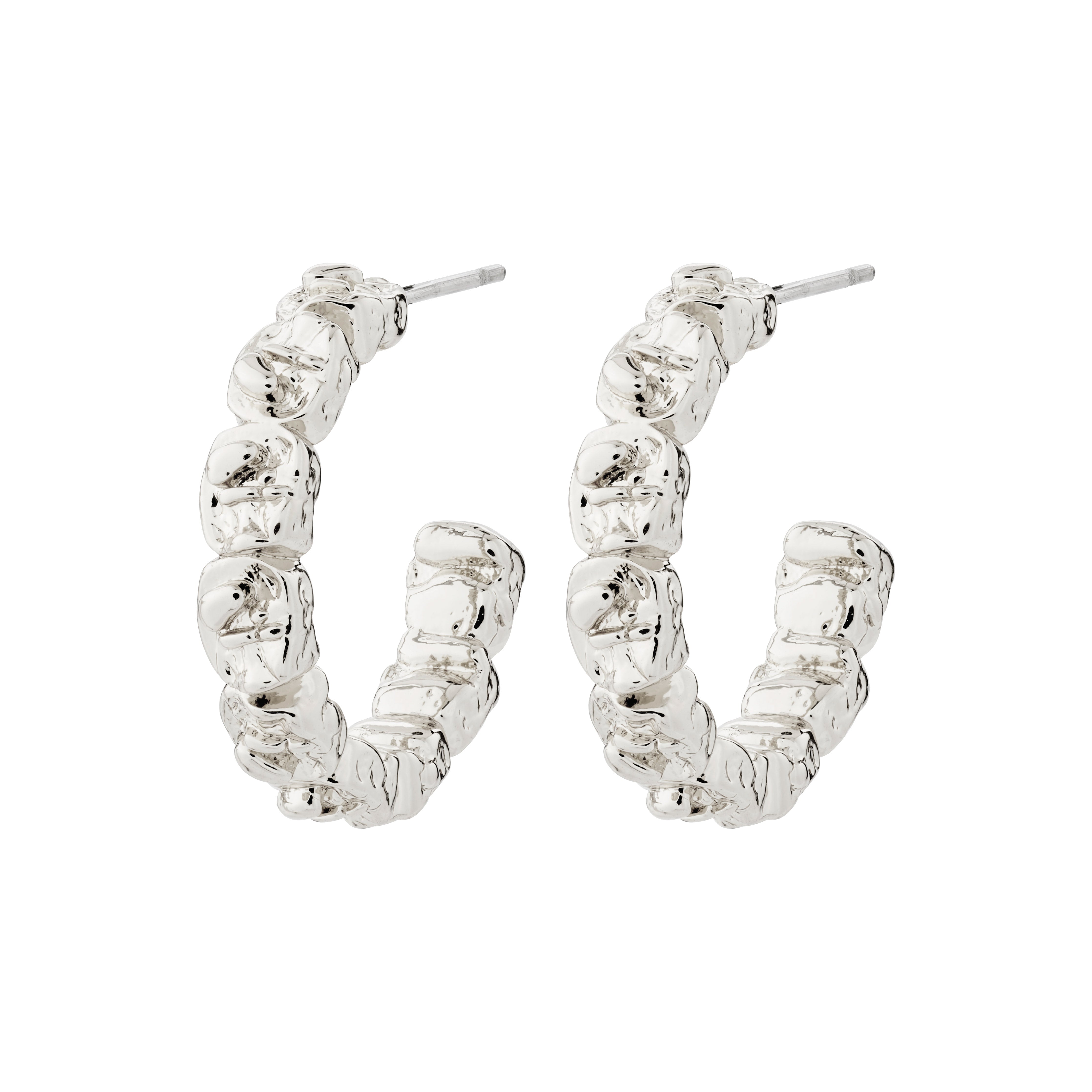 pilgrim-scottie-ohrringe-silber-plated-semi-hoops-aus-cubes image 1