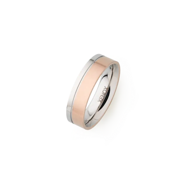 xenox-partnerring-edelstahl-silber-ros-mit-zirkonia-x2110-58 image 1