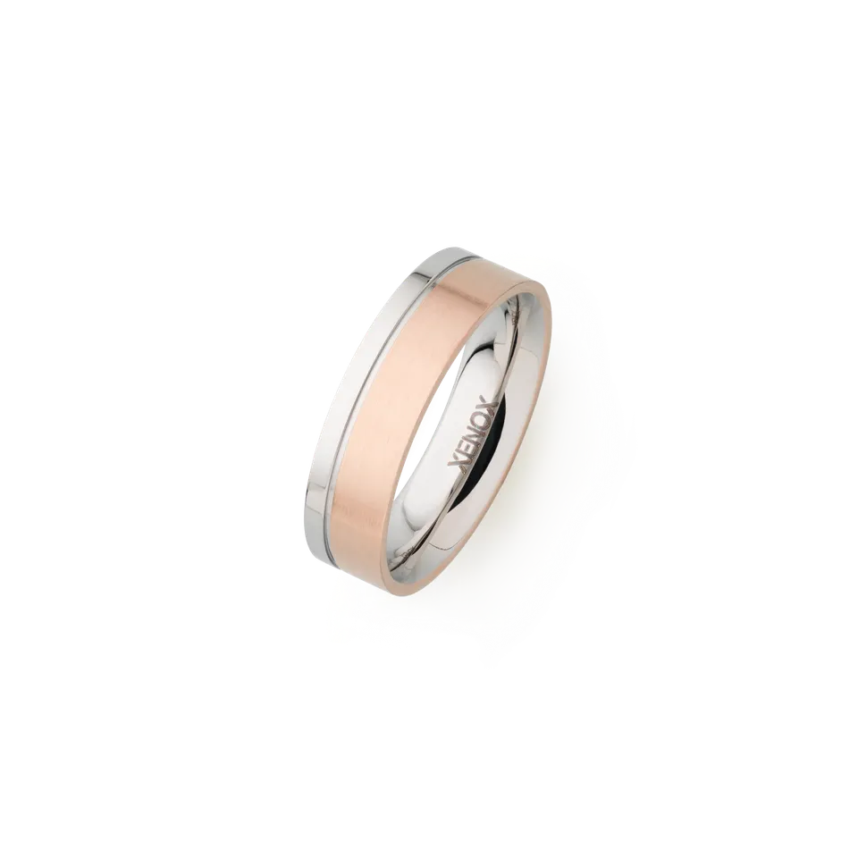 xenox-partnerring-edelstahl-silber-ros-mit-zirkonia-x2110-58 image 1