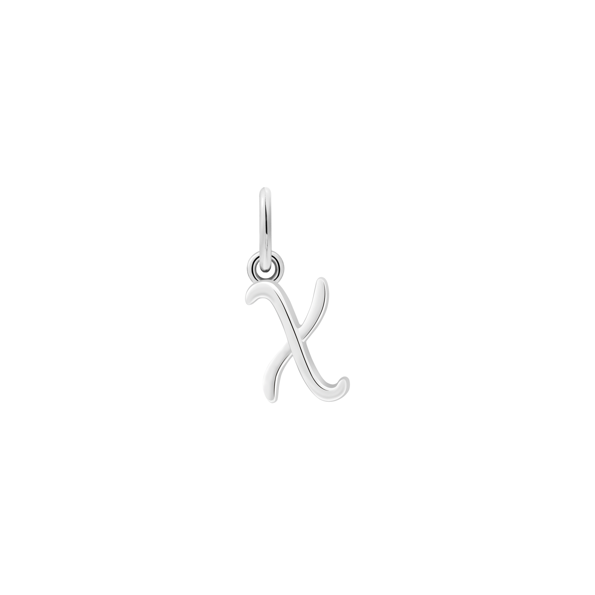 xenox-letter-italic-x-charm-925-sterlingsilber-rhodiniert image 1