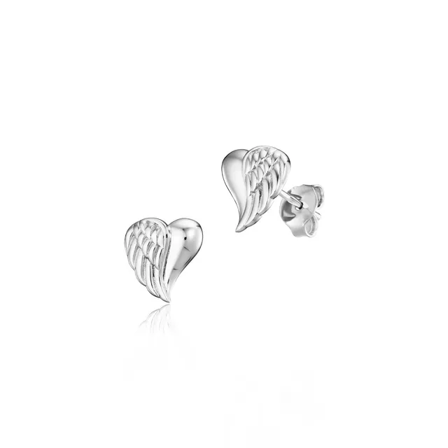 julie-julsen-kids-ohrstecker-heartwing-silber-rhodiniert image 1
