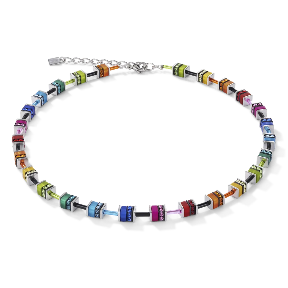 coeur-de-lion-geocube-halskette-classic-polaris-strass-multicolor image 1