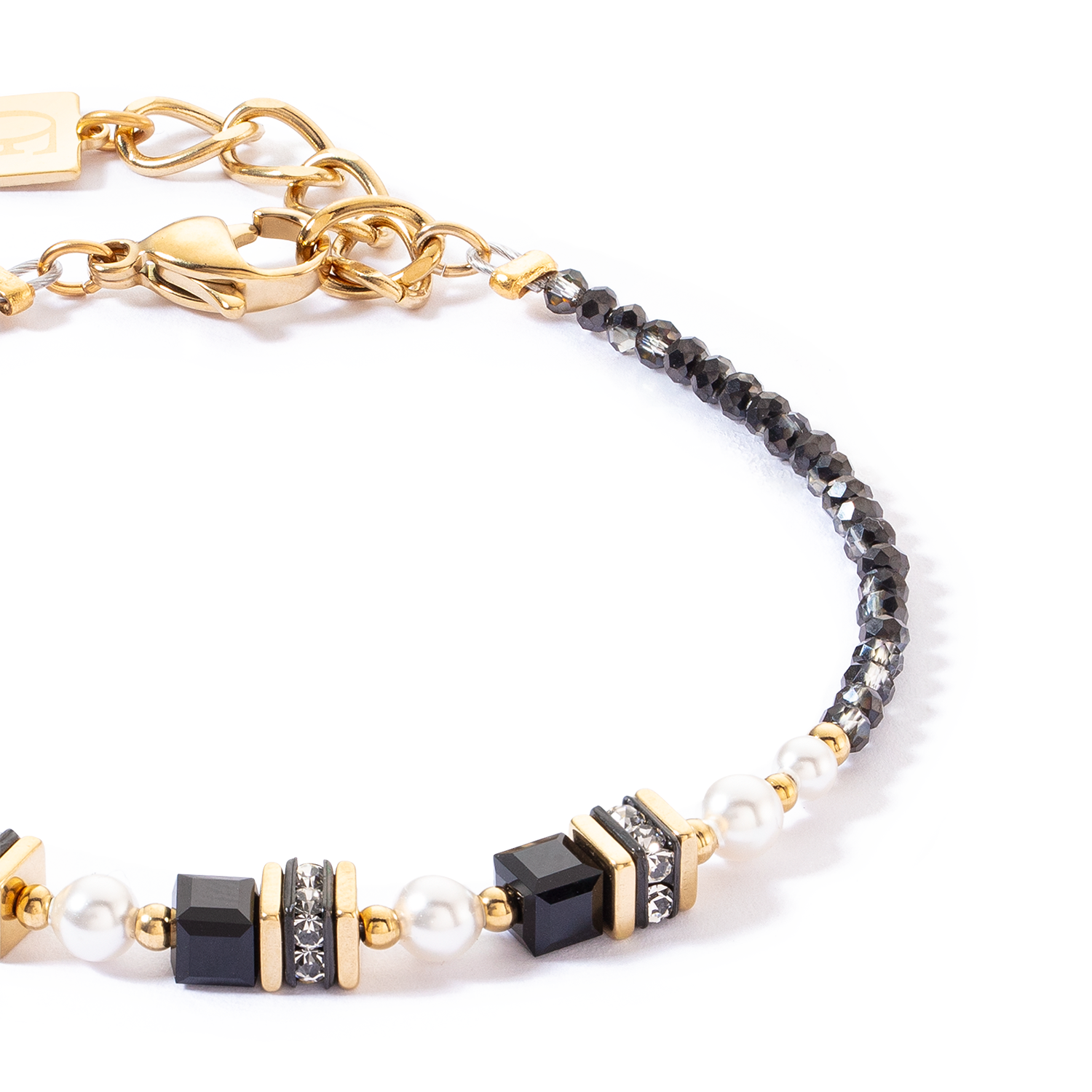 coeur-de-lion-sparkling-princess-armband-gold-schwarz image 2