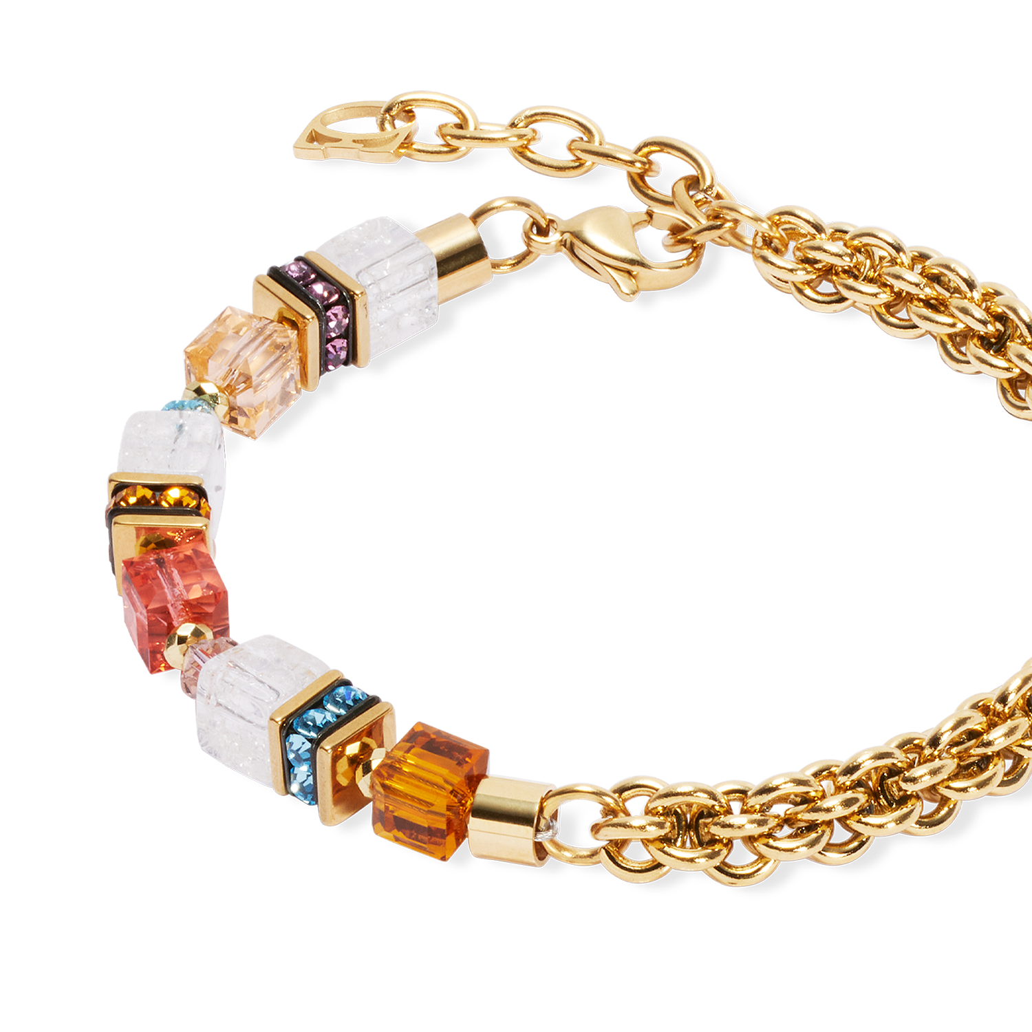 coeur-de-lion-geocube-fusion-summer-armband-gold-sunset-swarovski-kristalle image 2