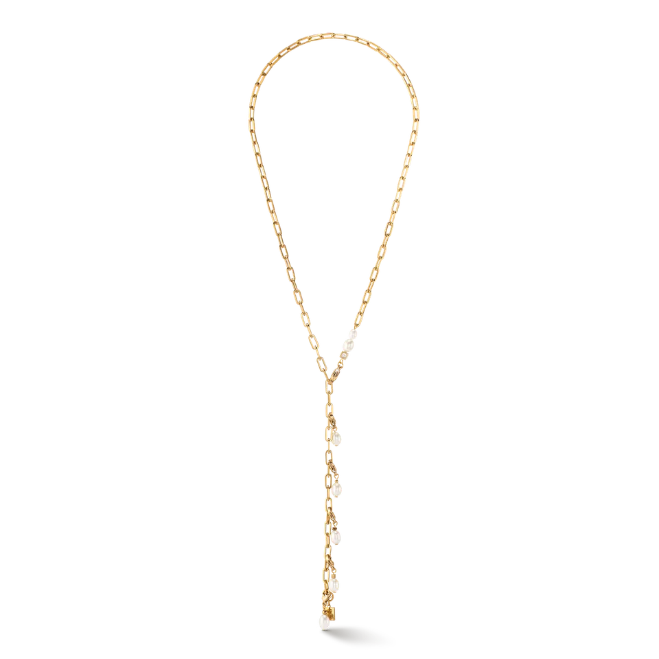 coeur-de-lion-modern-chain-halskette-mit-s-wasserperlen-charms-gold image 1