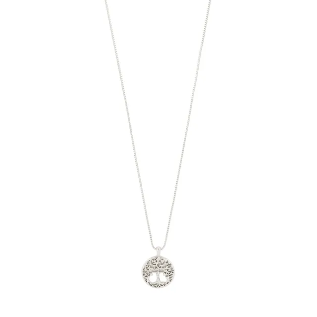 pilgrim-juanna-halskette-versilbert-coin-anh-nger-tree-of-life image 1