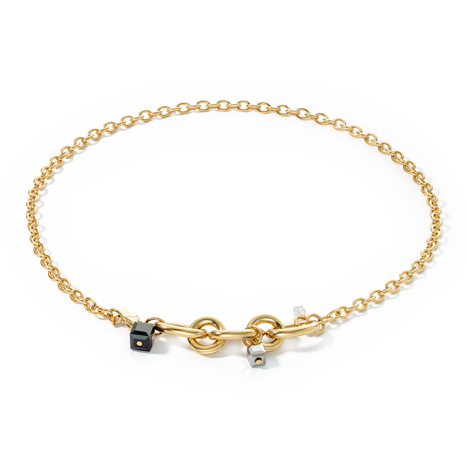 coeur-de-lion-chunky-chain-halskette-gold-schwarz image 1