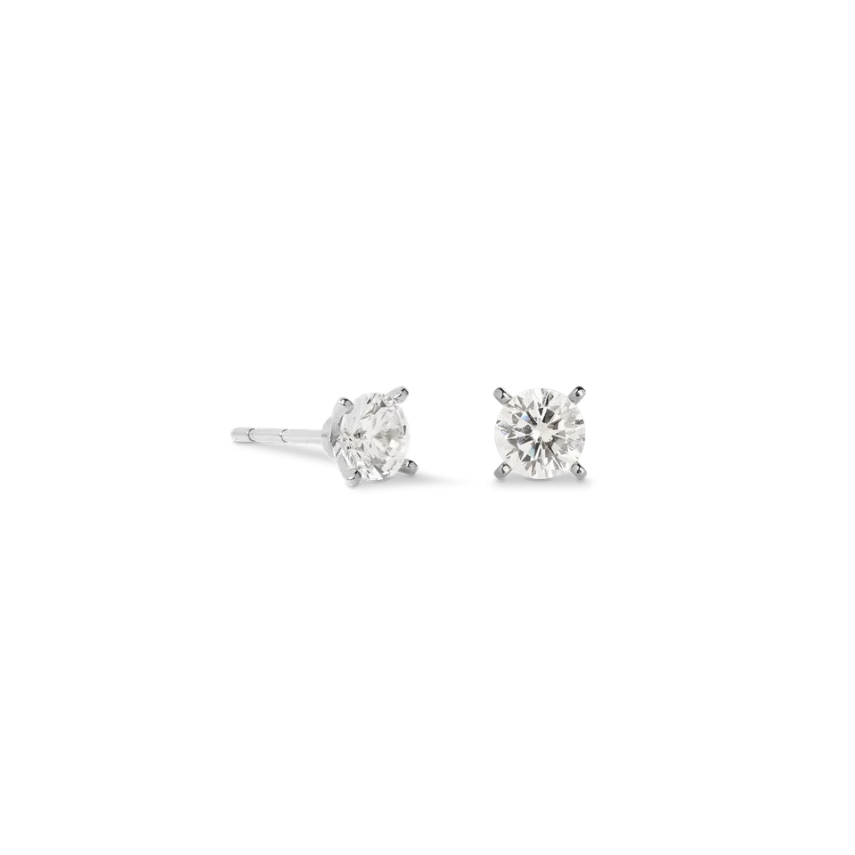 coeur-de-lion-glam-dot-ohrstecker-5-mm-silber-kristall image 1